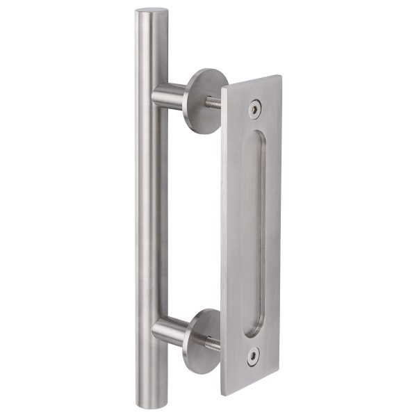 Barn Door Bar Pull With Flush Interior Finger Grip - Image 2