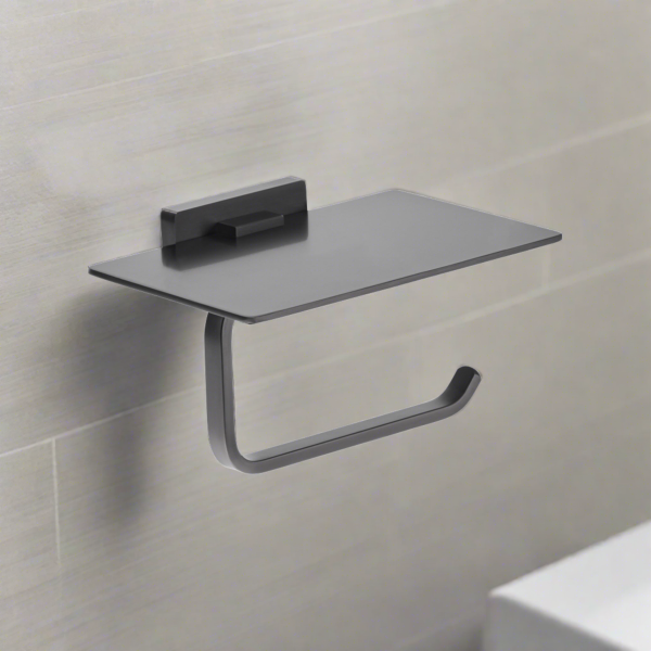 Amanda Toilet Paper Holder - Gun Metal - Image 3