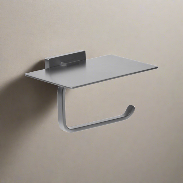 Amanda Toilet Paper Holder - Satin Silver - Image 2