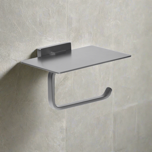 Amanda Toilet Paper Holder - Satin Silver - Image 3