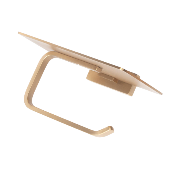 Amanda Toilet Paper Holder - Satin Brass Gold - Image 2
