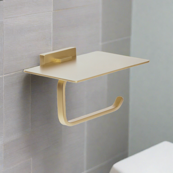 Amanda Toilet Paper Holder - Satin Brass Gold - Image 4