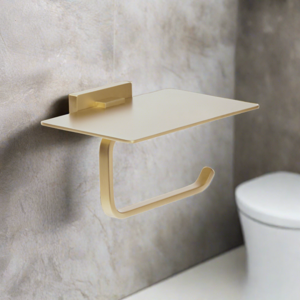 Amanda Toilet Paper Holder - Satin Brass Gold - Image 3
